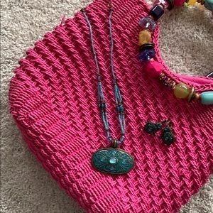 Turquoise Necklace & Earrings